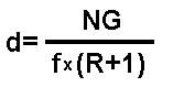 d=NG/[f*(R+1)]